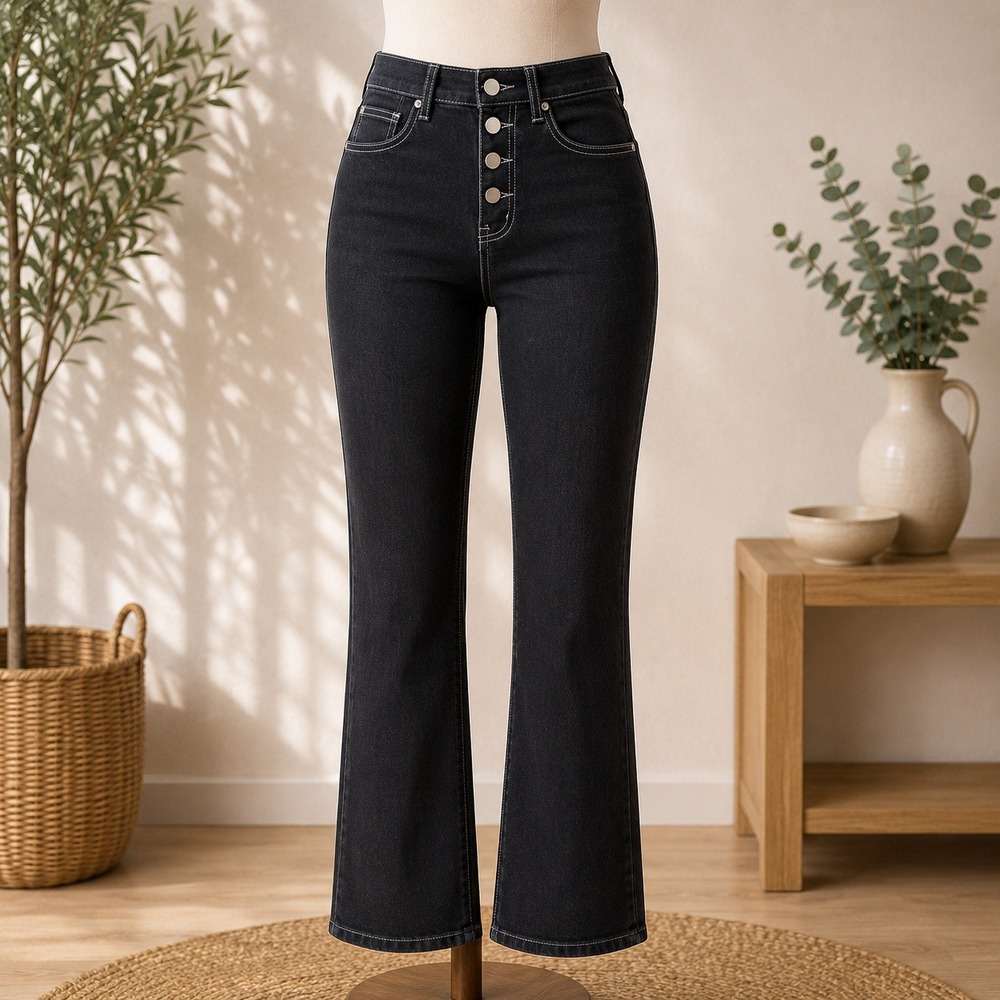 NWT WeWoreWhat The Danielle Skinny Jeans 24 Black Contrast Stitch Button Fly